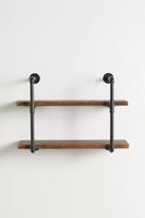 2-Tier Industrial Wall Shelf