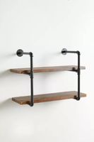 2-Tier Industrial Wall Shelf