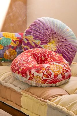 Urban Renewal One-Of-A-Kind Kantha Shelly Pillow