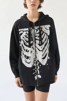 UO Skeleton Zip-Up Sweatshirt