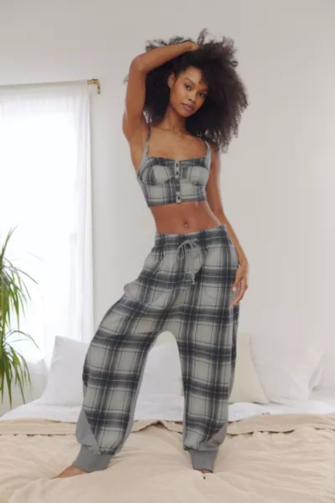 Out From Under Frankie Flannel Cropped Top