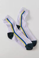 Striped Openwork Soft Knit Sock