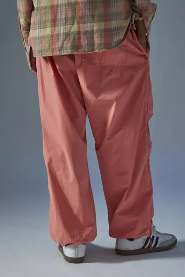 Urban Renewal Vintage Overdyed Baggy Wind Pant in Pink for Men