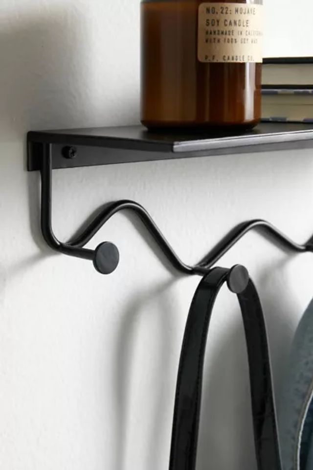 Kamal Entryway Multi-Hook Wall Shelf