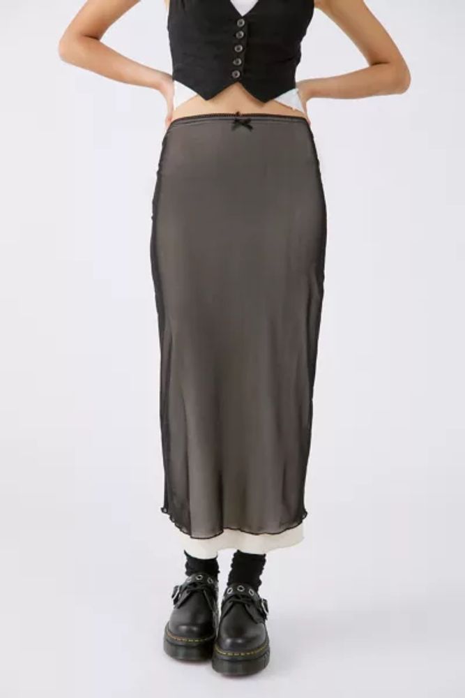 UO Mariah Layered Midi Skirt
