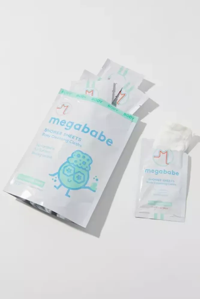 Megababe Shower Sheets Body Cleansing Cloths