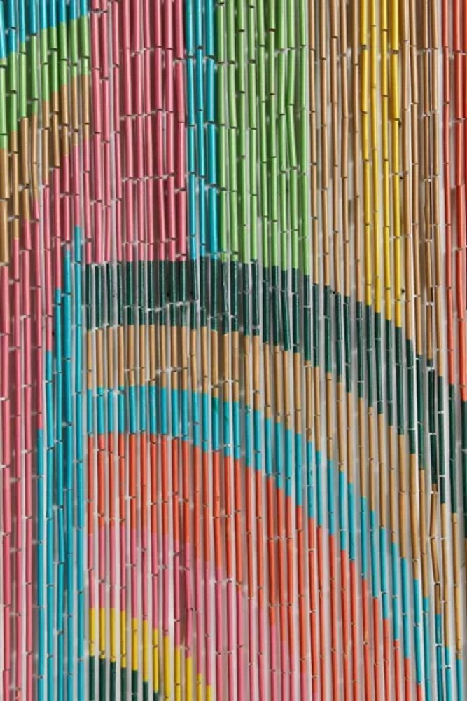Rainbow Bamboo Beaded Curtain