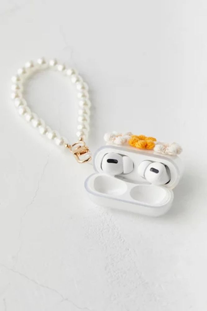 UO Floral & Pearl AirPods Case With Strap