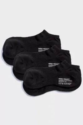 Paper PROJECT Breathable Yarn Pile Ankle Socks - 3 Pairs