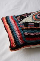 Crochet Eye Throw Pillow