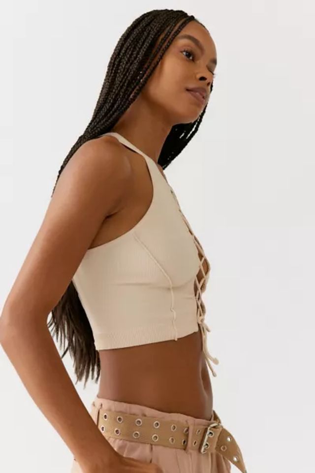 Urban Outfitters Out From Under Fiona Seamless Lace-Up Bra Top 35.00