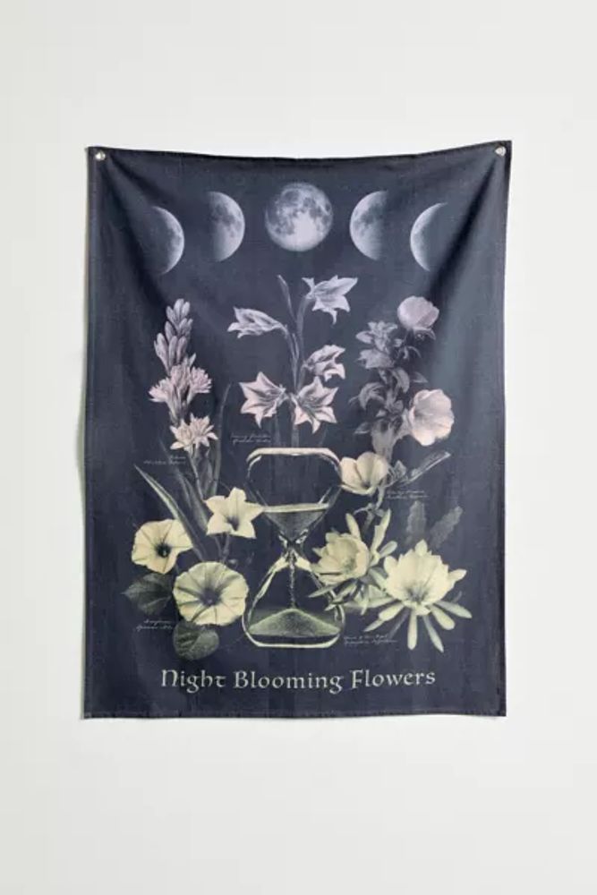 Night Blooming Flowers Tapestry