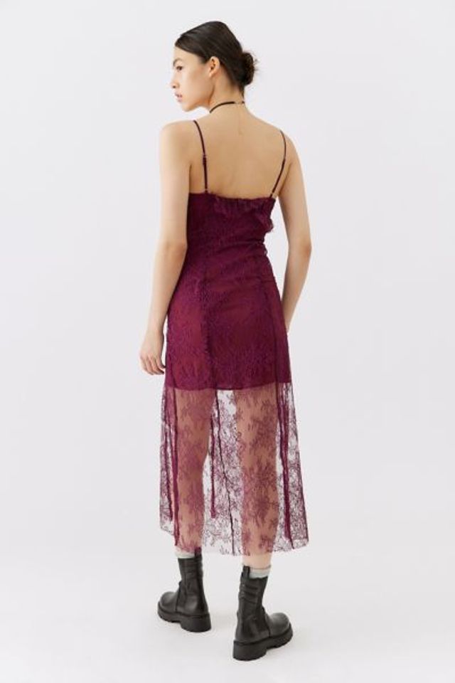 Urban Outfitters UO Real Love Lace Midi Dress