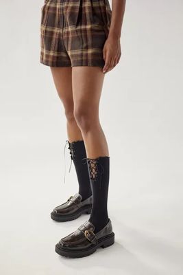 Lace-Up Knee-High Sock