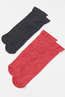 Sheer Floral Trouser Sock Set