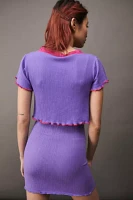 UO Ribbed Lace Cardigan & Mini Dress Set