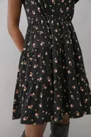 UO Julia Floral Short Sleeve Mini Dress