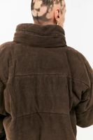 iets frans... Brown Embroidered Corduroy Puffer Jacket