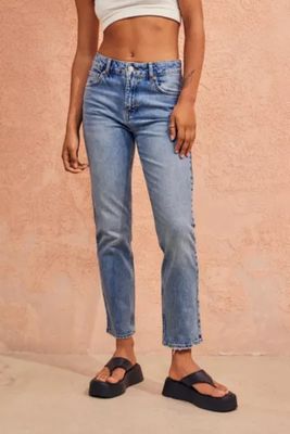 BDG Vintage Mid Wash Laine Slim Straight Jean