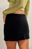 UO Black Corduroy Mini Skirt