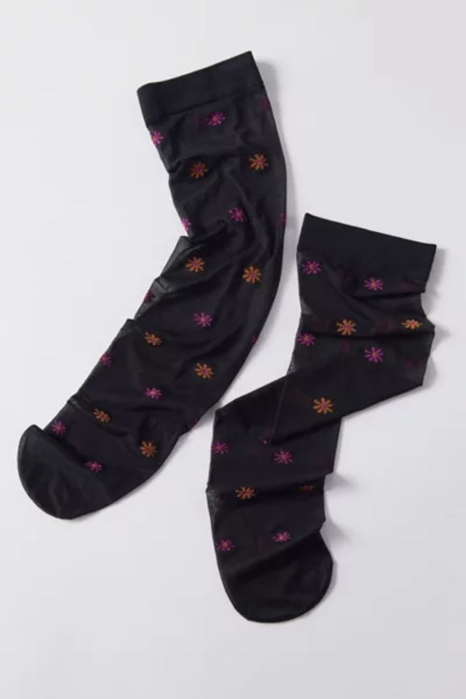 Floral Nylon Sock