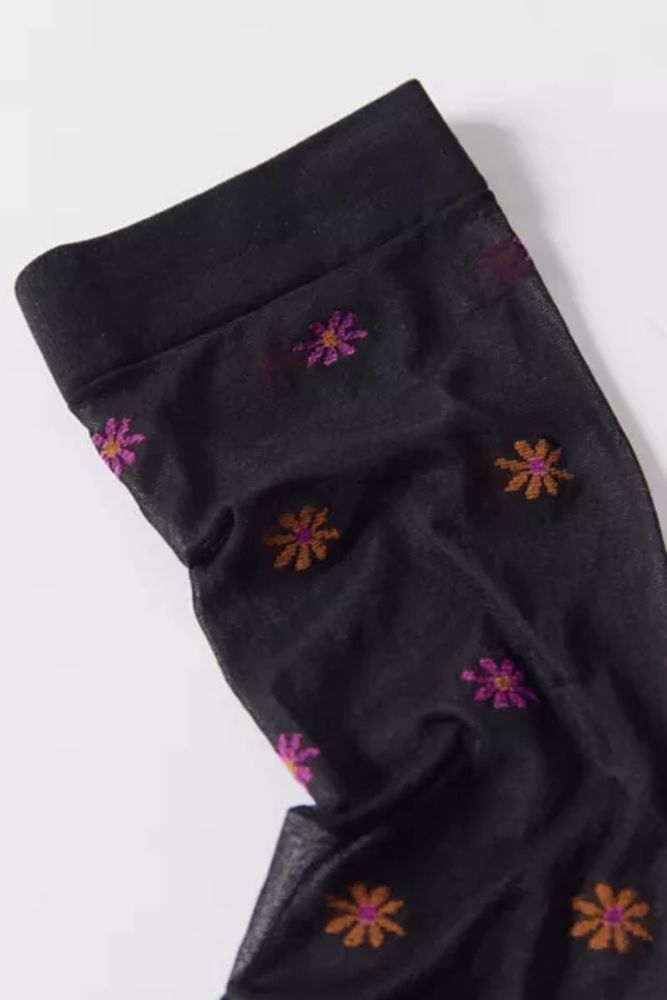 Floral Nylon Sock