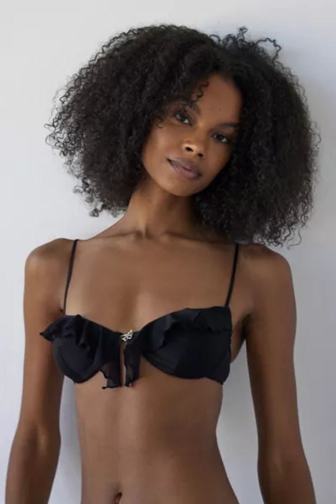 Urban Outfitters Out From Under Monarch Butterfly Carly Ruffle Underwire Bra