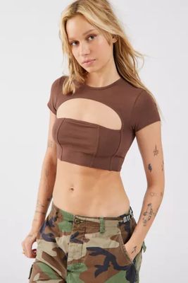 UO Cutout Cropped Tee