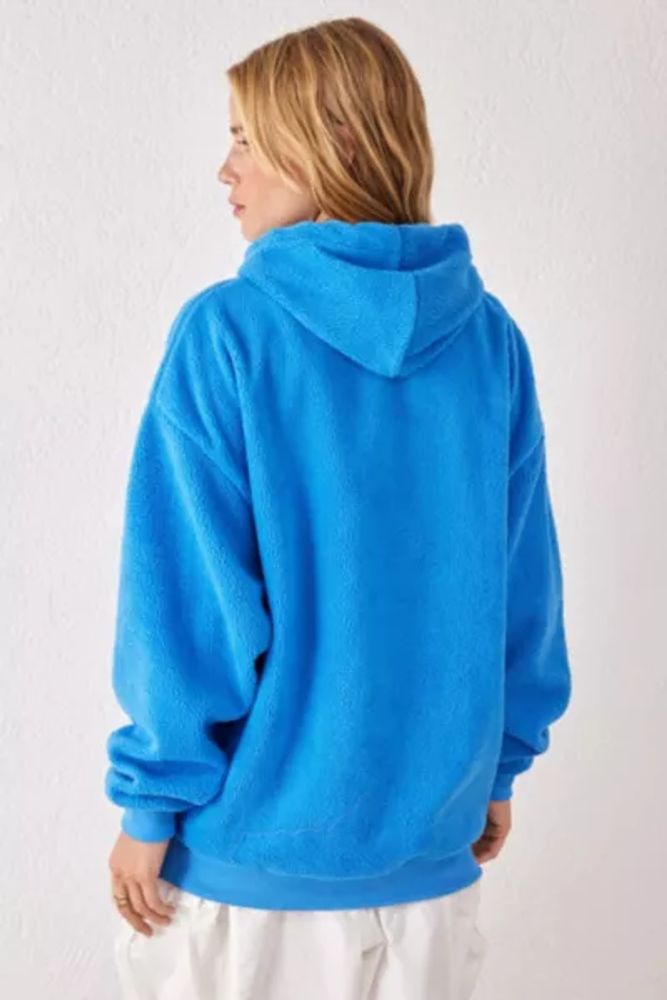 iets frans... Malibu Blue Zip-Up Fleece Hooded Jacket