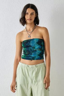 UO Ruched Mesh Tube Top