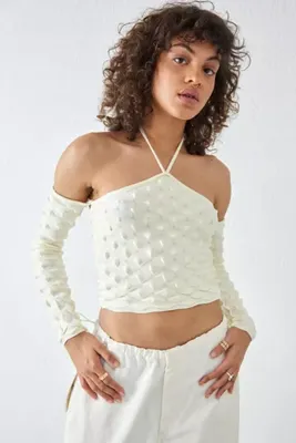 UO Spiky Textured Halter Top