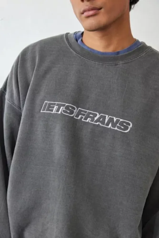 iets frans... Washed Black Embroidered Sweatshirt