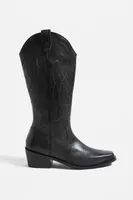 UO Cassidy Western Black Leather Boot