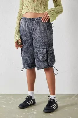 BDG Grey Denim Oversized Carpenter Shorts