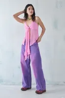 UO Pink Mason Tie-Front Cami
