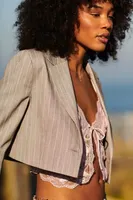 Light Before Dark Cally Cropped Striped Blazer