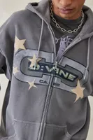 UO Grey Divine Zip-Up Hoodie Sweatshirt