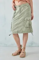 BDG Strappy Utility Awkward Midi Skirt
