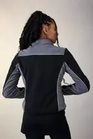 iets frans... Fitted Panel Fleece Jacket