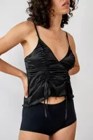 Out From Under Satin Ruched Front Cami