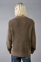 BDG Acid Brown Heavy Ribbed Knit Sweater