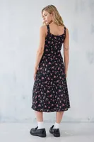 UO Moss Floral Print Midi Dress