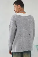 BDG Grey Laddered Sweater