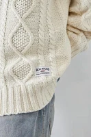 BDG Ecru Heavy Cable Knit Sweater