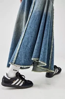 BDG Washed Denim Basque Midi Skirt