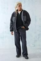 BDG Acid Wash Black Utility Fleece Jacket