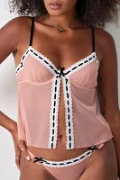 Out From Under Mia Ribbon Split Cami Top