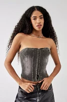 BDG Corduroy Luna Lace-Up Corset Top