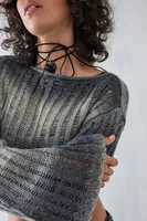 UO Space-Dye Laddered Knit Shrug