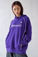 iets frans... Purple Contrast Piped Hoodie Sweatshirt